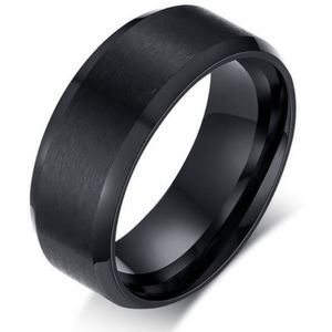 Titanium Ring, Black Band